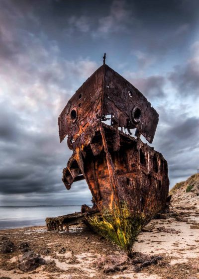 Ghost ship Gayundah at Woody Point South-east Queensland Australia fine art print