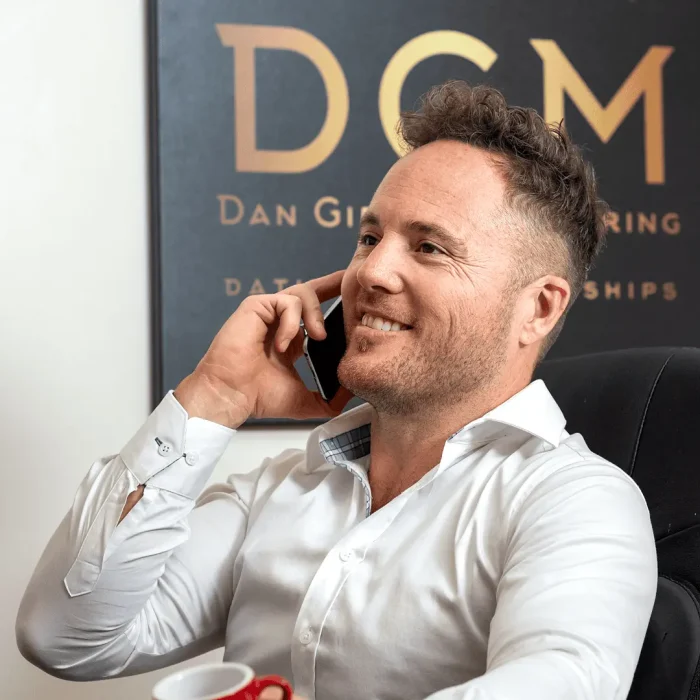 Businessman on the phone during a professional office photoshoot